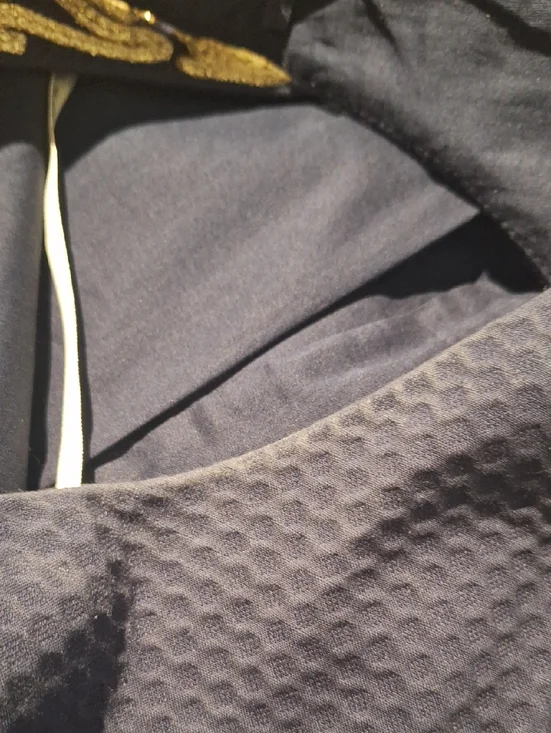 Lilly Pulitzer Navy Shift Dress with Gold Lace V-Neck Trim Size 16 - Picture 10 of 10